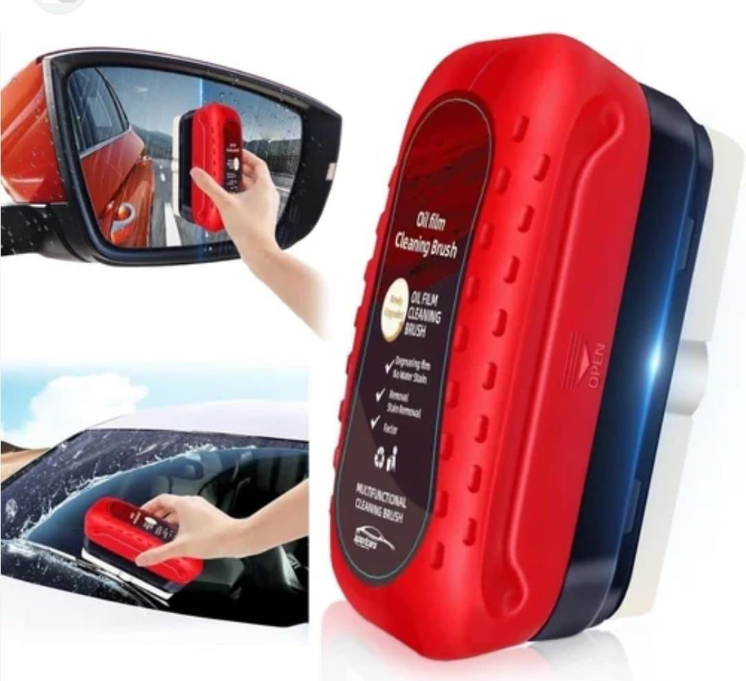 Automotive Oil Film Cleaning Brush | Anti-Rain Fog Glass Cleaner